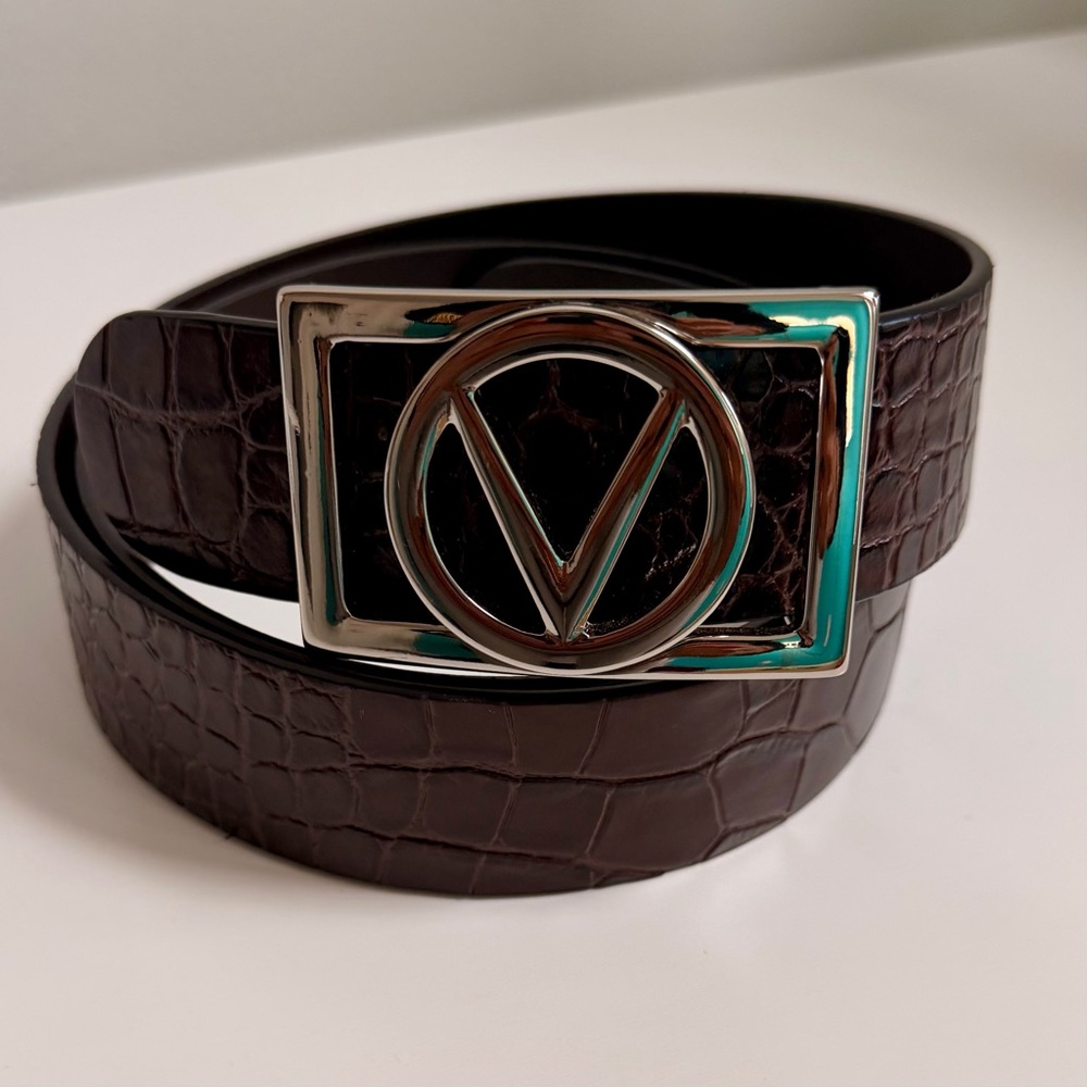 Valentino Brown Leather Belt